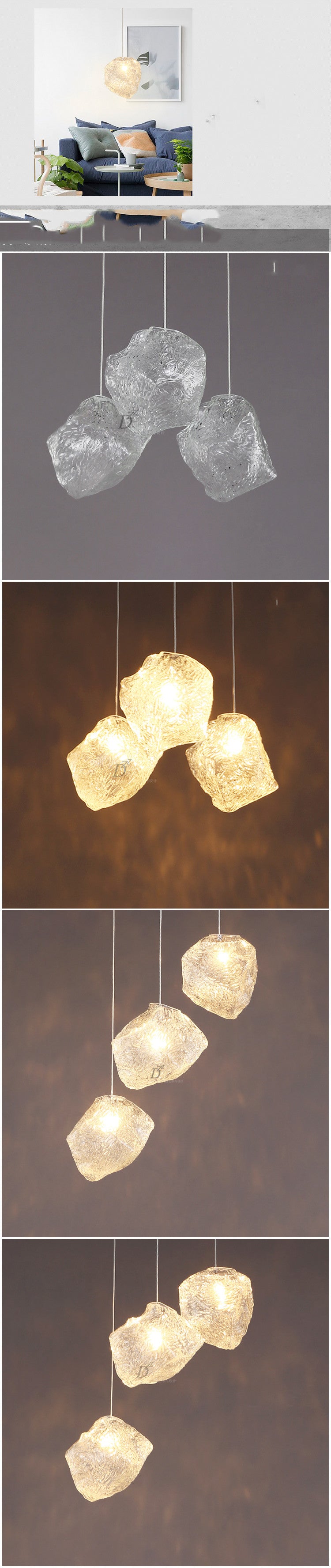 Creative Natural Lighting Glass Lamp